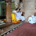 Mandir Priests having a chat at Vrindavan, India